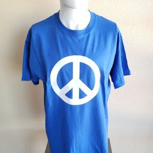 Peace Sign Symbol T-Shirt Large